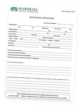 Marshall Family Medicine New Patient Form